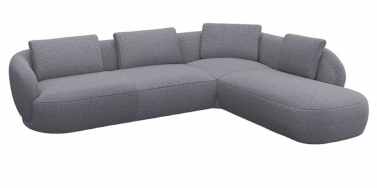 FLEXLUX Ecksofa »Torino, rund, L-Form, Sofa-Ecke mit Ottomane«, Modernes, o günstig online kaufen