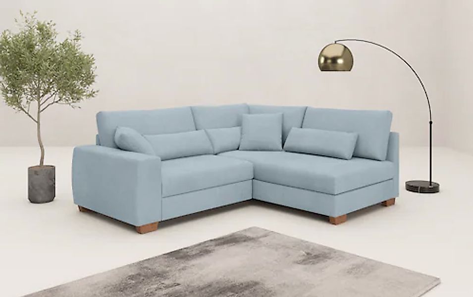 Mr. Couch Ecksofa »Helena L-Form«, Mit Federkern, wahlweise mit Bettfunktio günstig online kaufen
