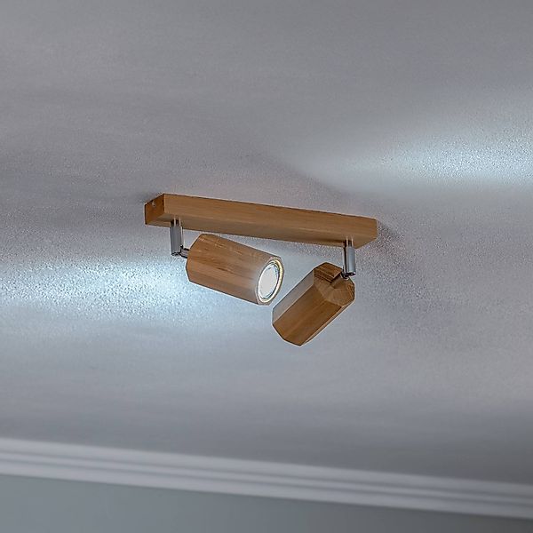 Envostar Peach Puff Deckenspot Holz Oktagon 2-flg. günstig online kaufen