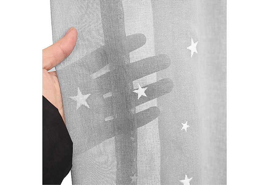 Rosnek Gardine Sterne, mit Ösen,für Baby Kinder Wohnzimmer Schlafzimmer (1 günstig online kaufen