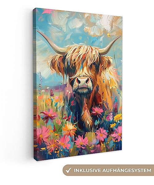 OneMillionCanvasses® Leinwandbild Schottische Hochländer - Natur günstig online kaufen