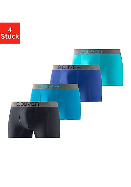 s.Oliver Boxer "Boxershorts für Herren" Packung, 4 tlg., mit kontrastfarben günstig online kaufen