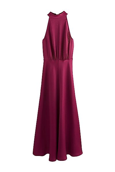 Next Midikleid Neckholder-Midikleid aus strukturiertem Satin (1-tlg) günstig online kaufen