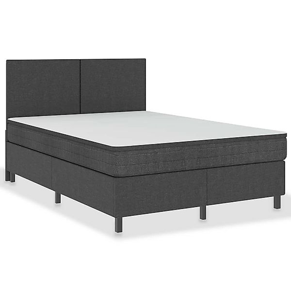 vidaXL Boxspringbett Boxspringbett Dunkelgrau Stoff 180x200 cm Doppelbett B günstig online kaufen