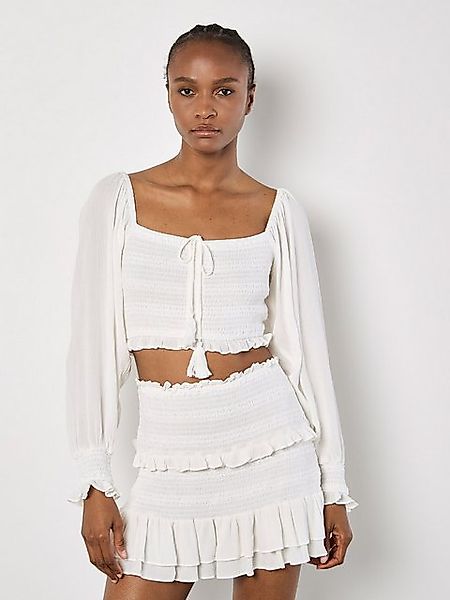 Apricot Crop-Top Smok-Top, mit weiten Armen günstig online kaufen