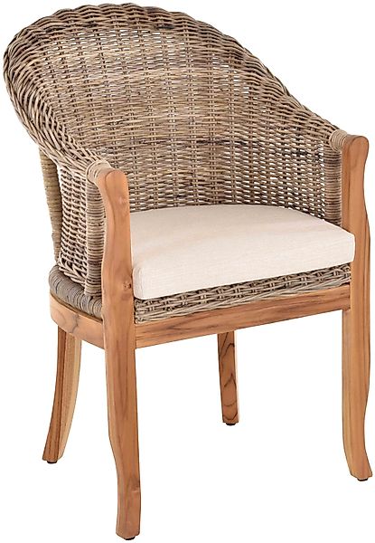 Krines Home Relaxsessel Rattan-Sessel mit Holzbeinen, günstig online kaufen