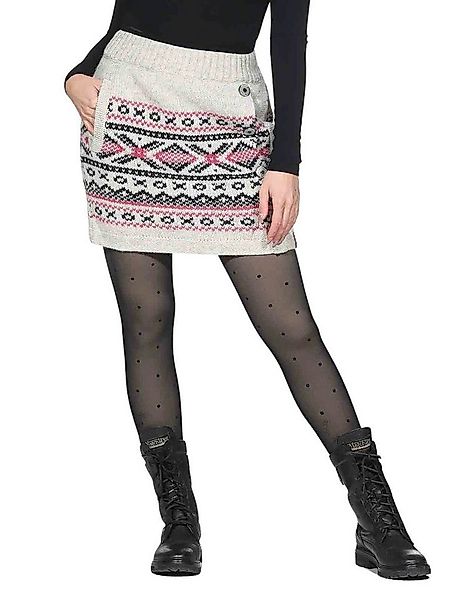 KUNST UND MAGIE Strickrock Bunter Strickrock kurzer Rock+nordischen Mustern günstig online kaufen