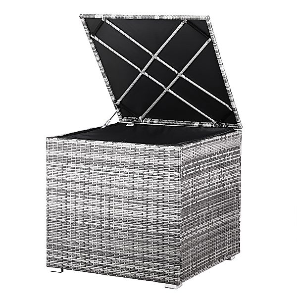 Gartenbox Polyrattan 318L Grau mit Innenverkleidung wetterfest günstig online kaufen