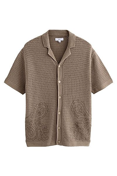 Next Kurzarmhemd Strick-Kurzarmhemd Regular Fit mit Kubakragen (1-tlg) günstig online kaufen