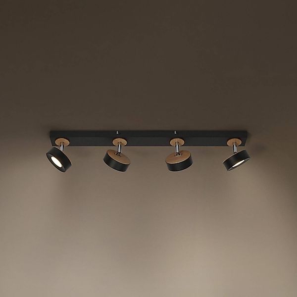 OSRAM LED-Deckenstrahler PLUTO, schwarz, 4 Spots, 3.000 K günstig online kaufen