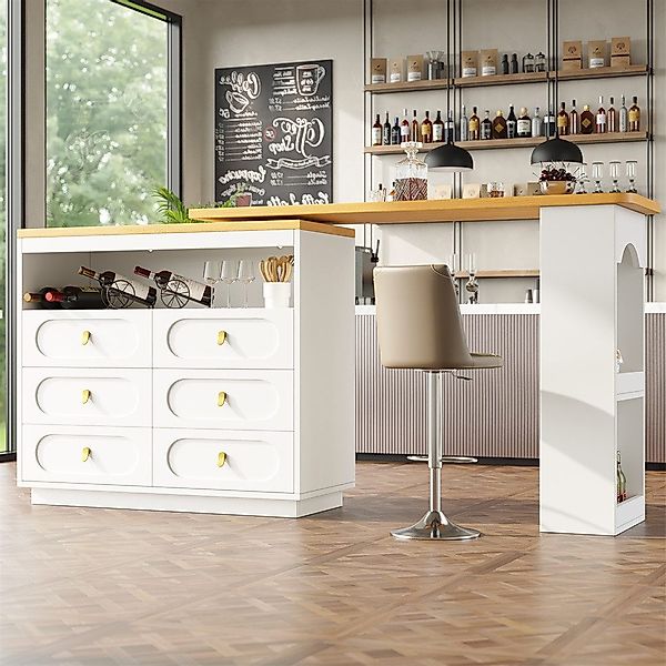 MODFU Bartisch 360° Drehbarer Bartisch,Kücheninsel, Reversibel günstig online kaufen