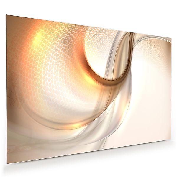 Primedeco Glasbild Wandbild Abstrakte braune Welle günstig online kaufen