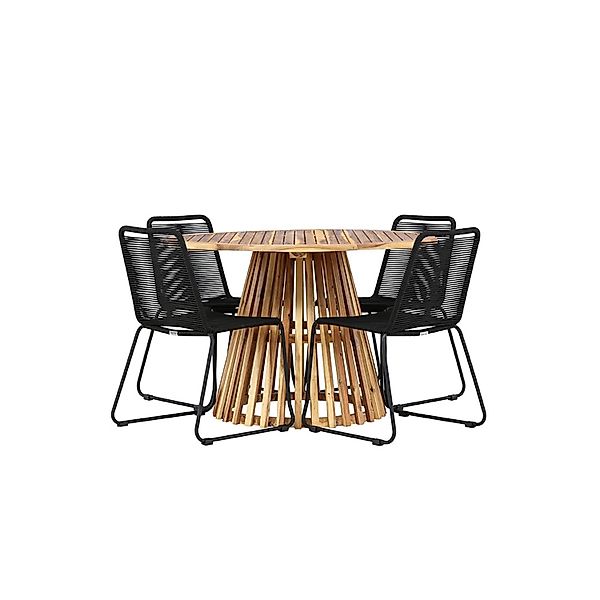 ebuy24 LumpurLindos1 Gartenset 1 Esstisch 4 Stühle Natur Tisch cm H75xB120x günstig online kaufen
