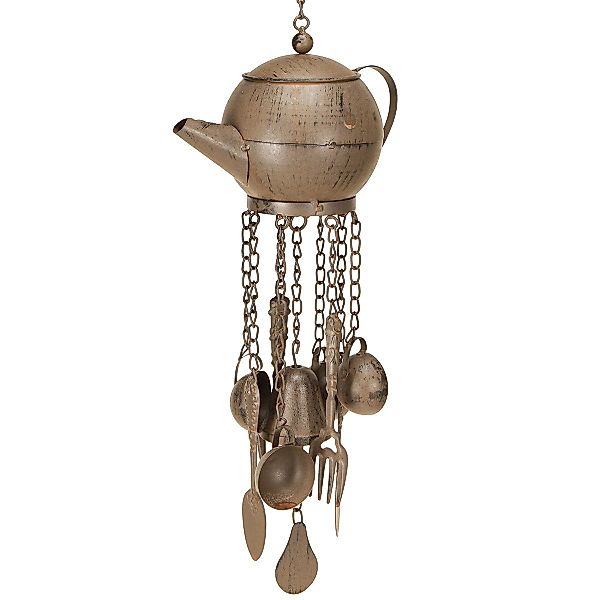 Viana Gartenfigur Windspiel Teekanne Metall Hängedeko günstig online kaufen