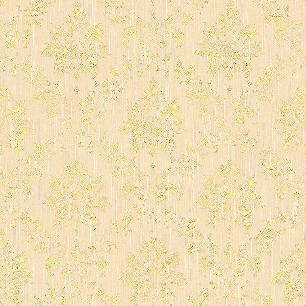 PROFHOME 306623-GU Barock Tapete Ornament dezent schimmernd Creme Gold 0,53 günstig online kaufen