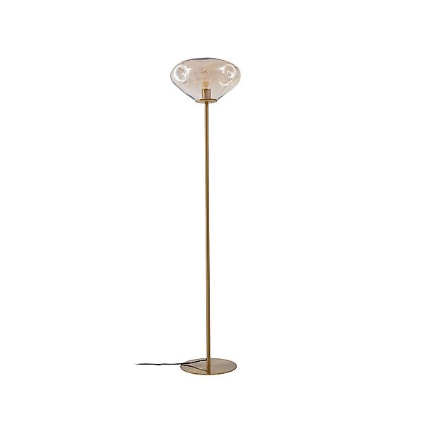 Lindby Stehlampe Lelia 10035741 Design Modern in Creme aus Glas 1-flammig E günstig online kaufen