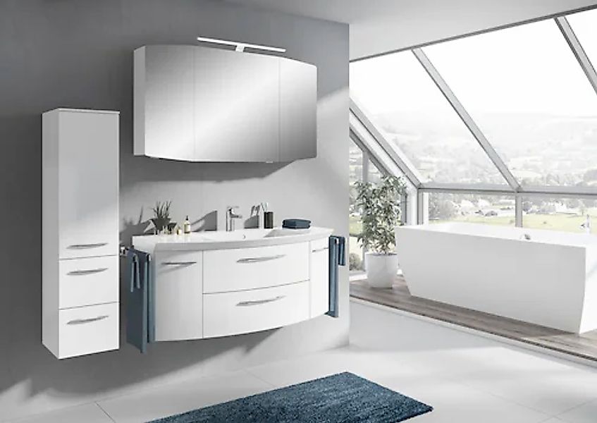 Saphir Badmöbel-Set »Cassca Sprint 3-teilig Mineralmarmor-Waschtisch mit LE günstig online kaufen