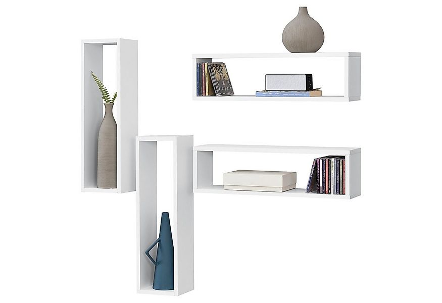 en.casa Wandregal, »Fagernes« Wandablage 4-teilig Schweberegal Wandboard We günstig online kaufen