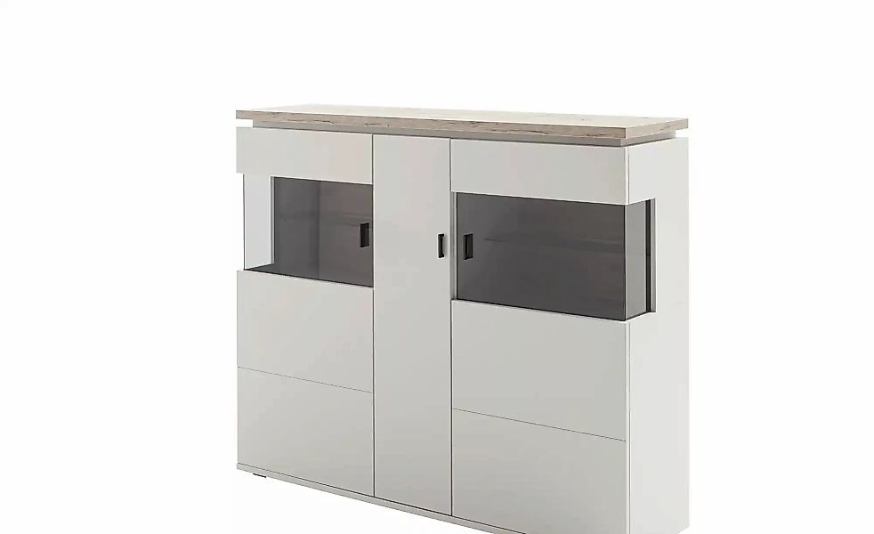 uno Highboard  Amantea ¦ grau ¦ Maße (cm): B: 150 H: 124 T: 37.0 Kommoden & günstig online kaufen