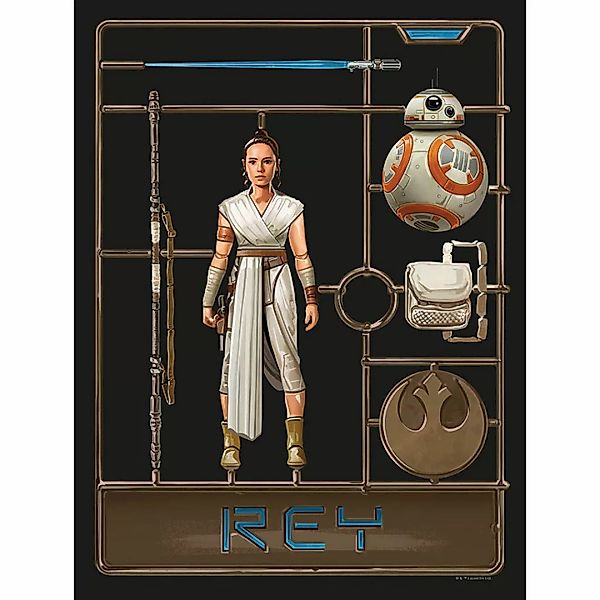 Komar Poster Star Wars Toy Rey Star Wars B/L: ca. 30x40 cm günstig online kaufen