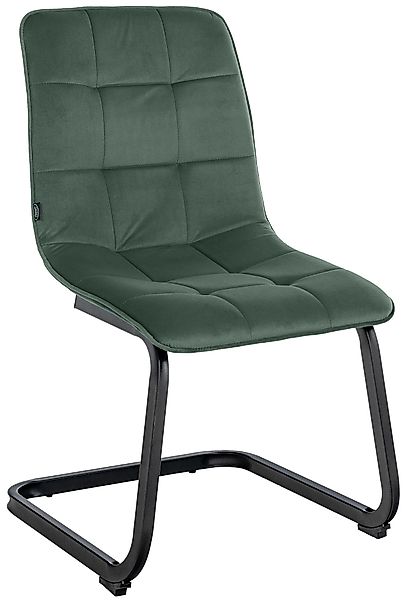 CLP Esszimmerstuhl Vermont, Freischwinger-Stuhl mit Samt-Bezug günstig online kaufen