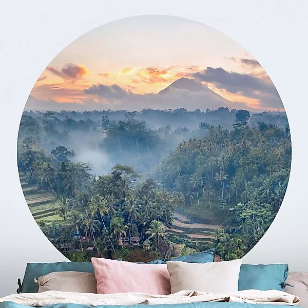 Runde Tapete selbstklebend Landschaft in Bali günstig online kaufen