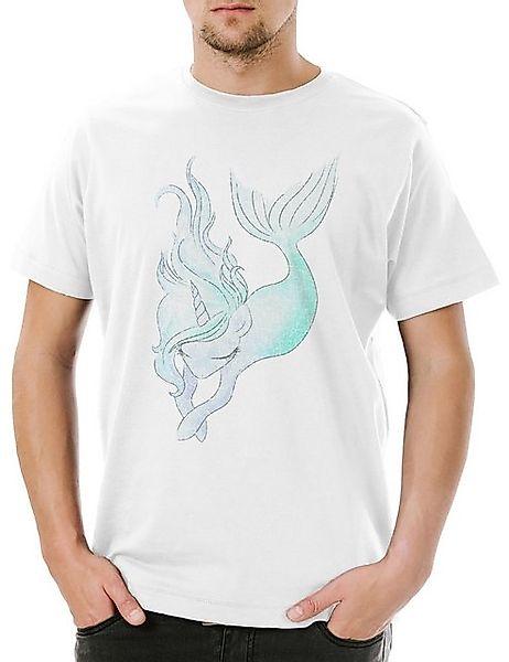 Urban Backwoods Print-Shirt Unimaid II Herren T-Shirt Einhorn Unicorn Meerj günstig online kaufen
