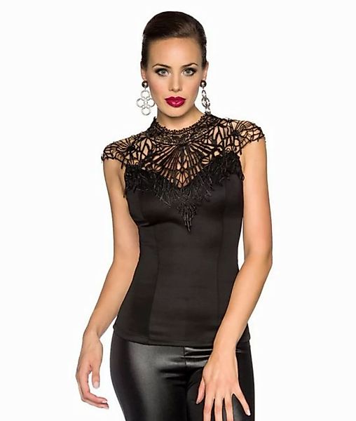 Atixo Neckholdertop Elegantes Oberteil Neckholder Top mit Spitze Shirt Blus günstig online kaufen