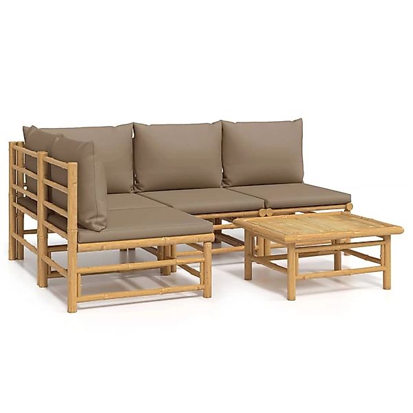 vidaXL Gartenlounge-Set 5-tlg. Garten-Lounge-Set mit Kissen günstig online kaufen