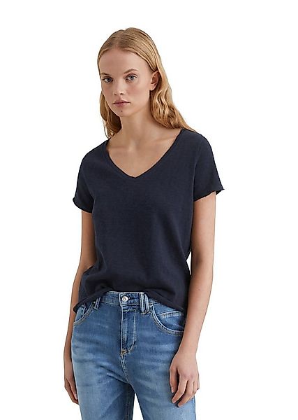 Marc O'Polo DENIM T-Shirt mit abgerundetem V-Neck günstig online kaufen