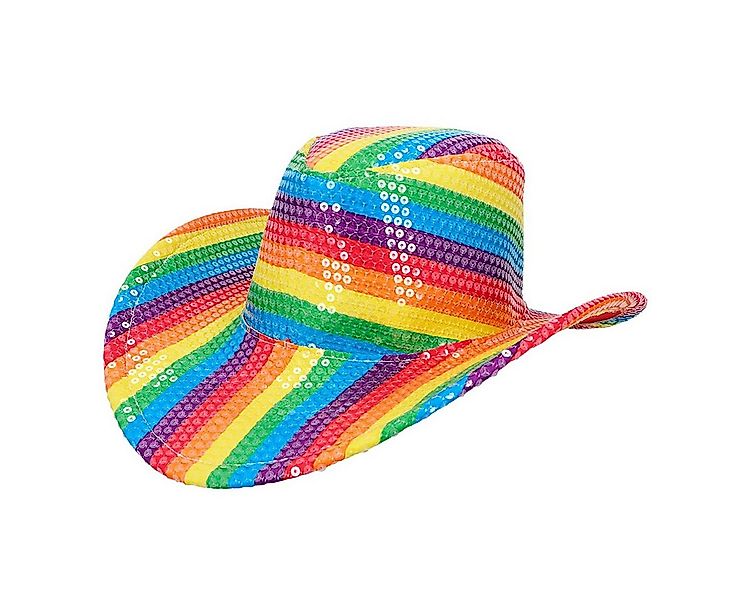 Boland Cowboy-Kostüm Regenbogen Cowboyhut, Bringt die Prärie zum Glitzern! günstig online kaufen