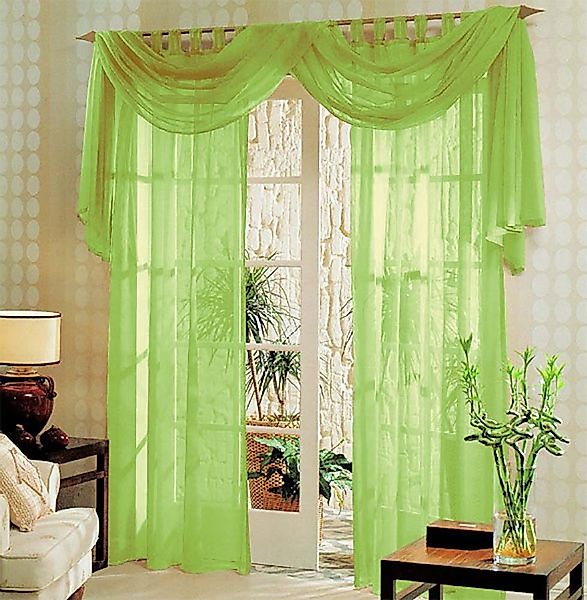 Gardinenbox Gardine (3 St), Schlaufen, transparent, Voile, Voile komplett G günstig online kaufen