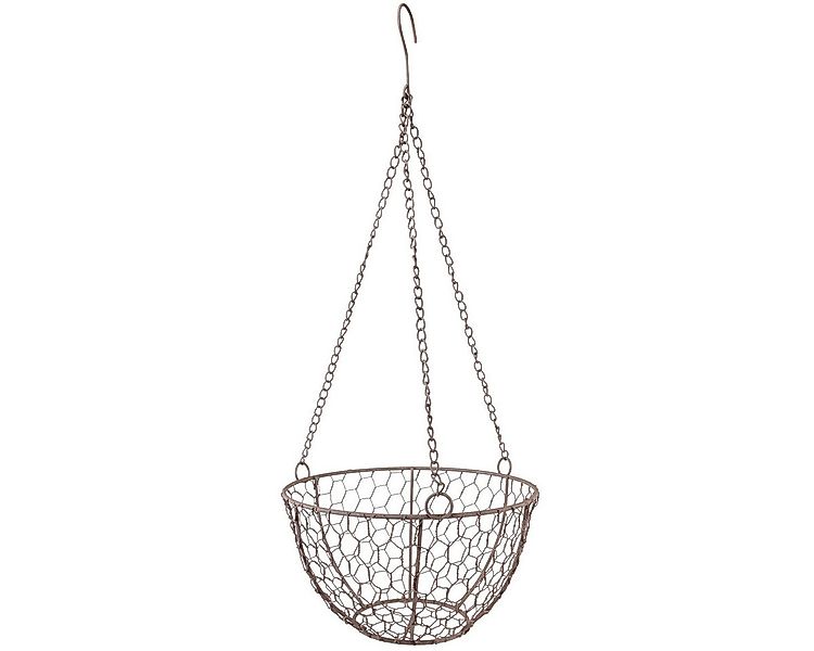 Viana Blumenampel Drahtkorb Hängekorb Metall Rost-Optik Vintage Ø21cm günstig online kaufen