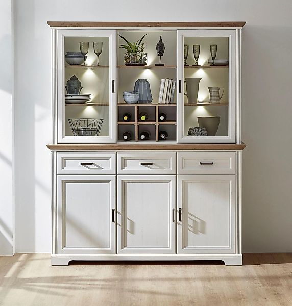 Innostyle Vitrine "Jasmin", (1 Sideboard und 1 Aufsatzvitrine), 2-teilig günstig online kaufen