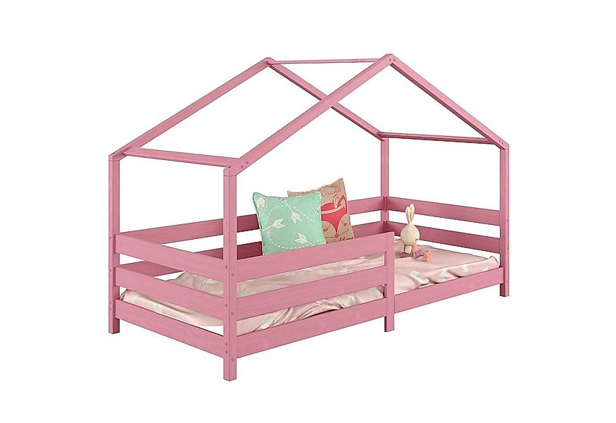 IDIMEX Kinderbett RENA, Hausbett Montessori Bett 90 x 200 Kinderbett Rausfa günstig online kaufen