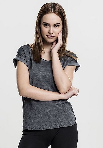 URBAN CLASSICS Rundhalsshirt Ladies Long Back Shaped Spray Dye Tee XS bis X günstig online kaufen