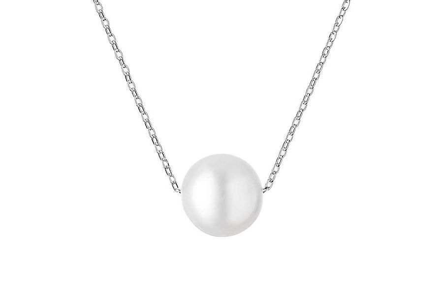 Gaura Pearls Kette mit Anhänger Silberkette mit Perlenanhänger weiß 8-9 mm, günstig online kaufen