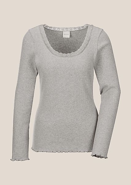 MADELEINE 3/4-Arm-Shirt "Shirt Rippen-Shirt mit Spitze" günstig online kaufen