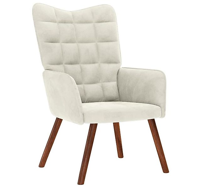 vidaXL Sessel Relaxsessel Creme Samt (1-St) günstig online kaufen