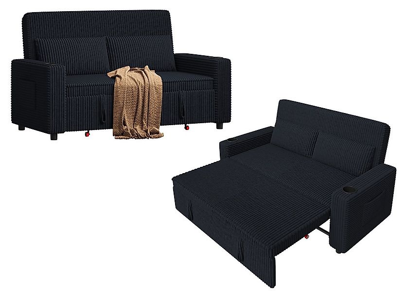 HOMALL Sofa Doppelschlafsofa, kompaktes Klappsofa, ausziehbares Schlafsofa, günstig online kaufen