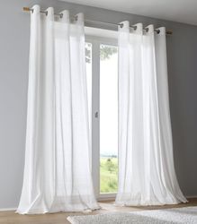 Kutti Vorhang "Brondby" Ösen 1 Stk. tlg. Landhausgardine Leinenoptik Natur günstig online kaufen