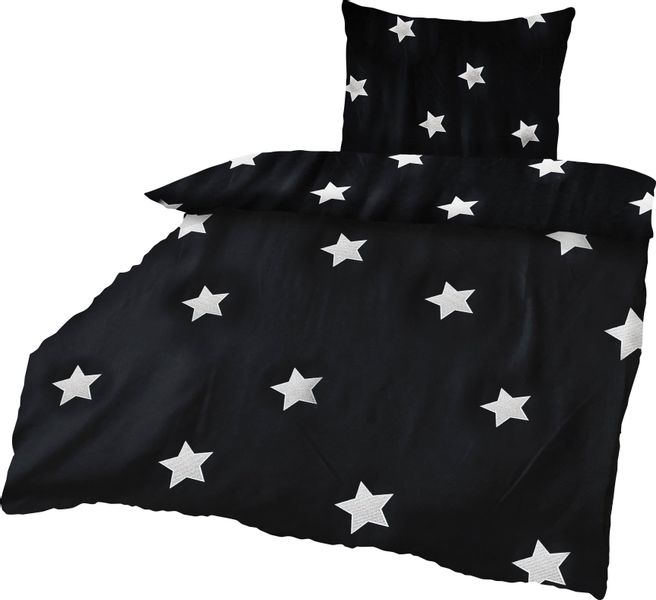 Gold-Line Bettwäsche "Metallic Sterne" 2 Stk. tlg. hochwertiger Metallicdru günstig online kaufen
