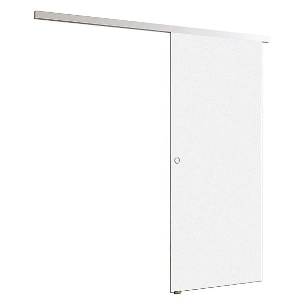 AICA 95 x 225 cm Glasschiebetüre Mattglas Set Vor Der Wand Laufend Schiebet günstig online kaufen