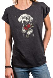 MAKAYA T-Shirt Minimalistisches Damen-Top mit Feder günstig online kaufen