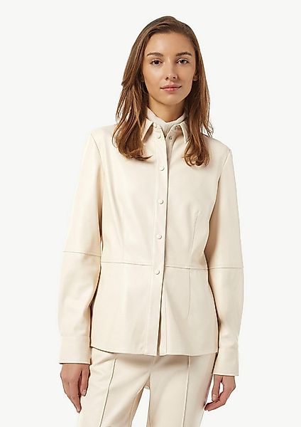 comma Hemdjacke Indoor-Jacke Bluse in Lederoptik günstig online kaufen