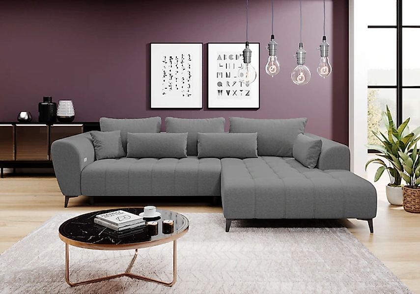 WERK2 Ecksofa »Garay, XXL-Liegefläche: elektrisch ausziehbar auf ca. 228×12 günstig online kaufen