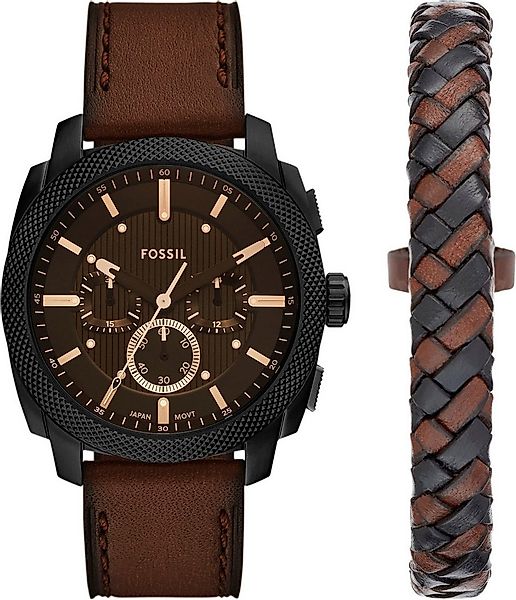 Fossil Chronograph MACHINE FS6102SET, (Set, 2-tlg., mit Armband), Quarzuhr, günstig online kaufen