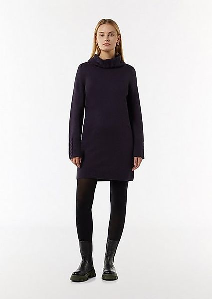 Comma Minikleid Mini-Strickkleid mit Zopfdetail am Ärmel günstig online kaufen