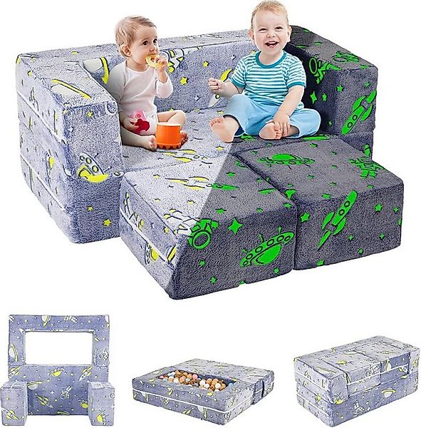 TLGREEN Kindersofa 2-in-1 Kindersitzgruppe mit Schlaffunktion, günstig online kaufen