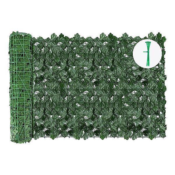 Kunsthecke Green Leaf-Sichtschutz Balkon Sichtschutz Blätterzaun günstig online kaufen